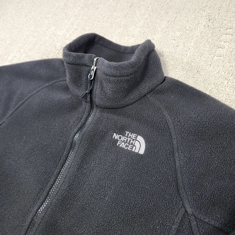North Face Jacket Women Medium Khumbu Heavy Fleece Black Full Zip Outdoor Hiking